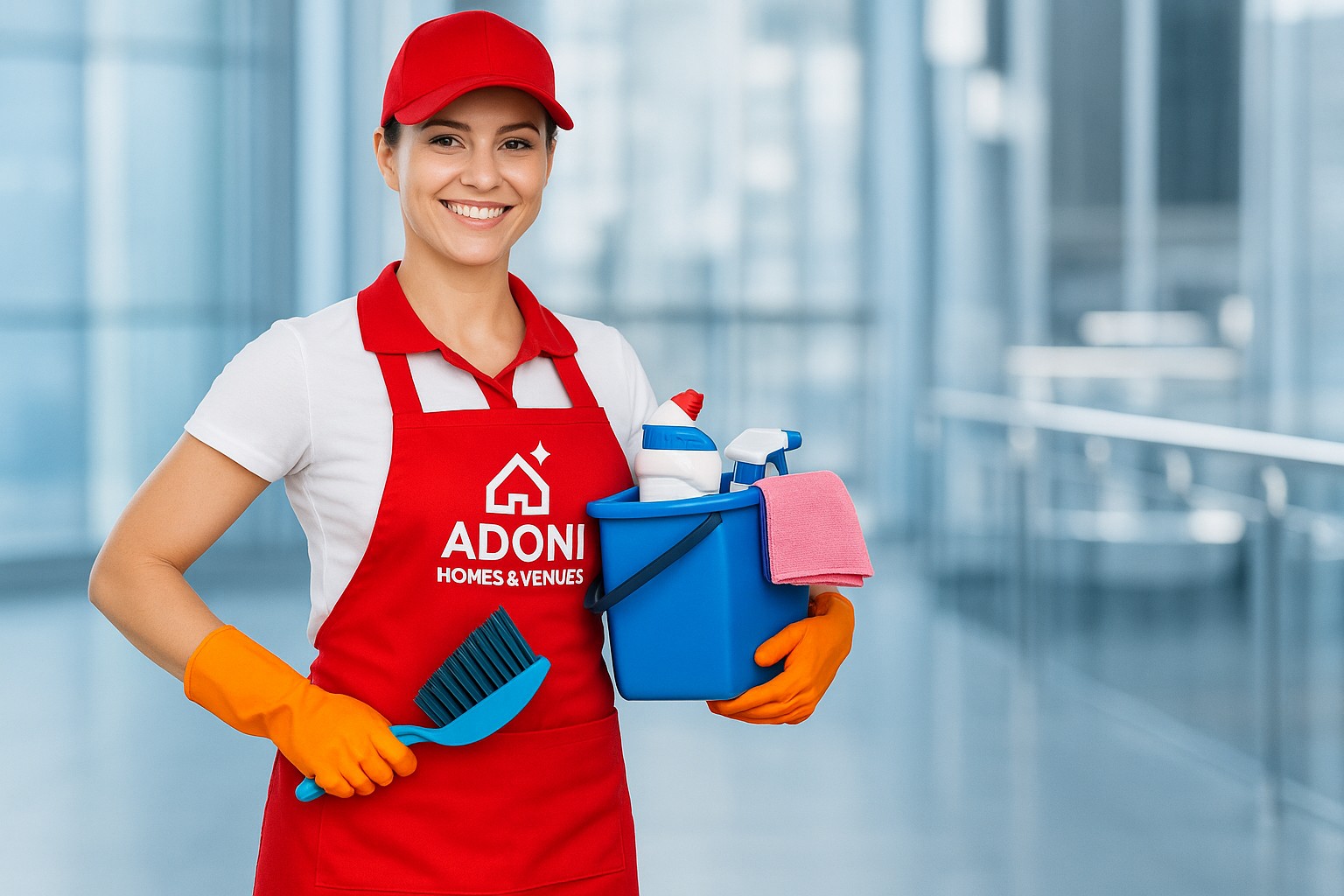 Adoni cleaner in a modern office
